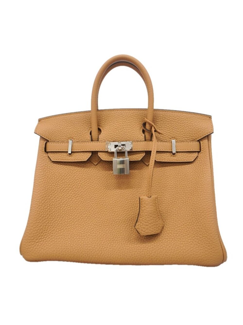 Hermes Handbag Birkin 25 Togo Chai Silver